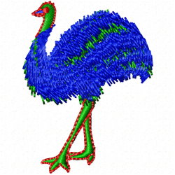 Emu Embroidery Design 4 Emu Embroidery Design 4